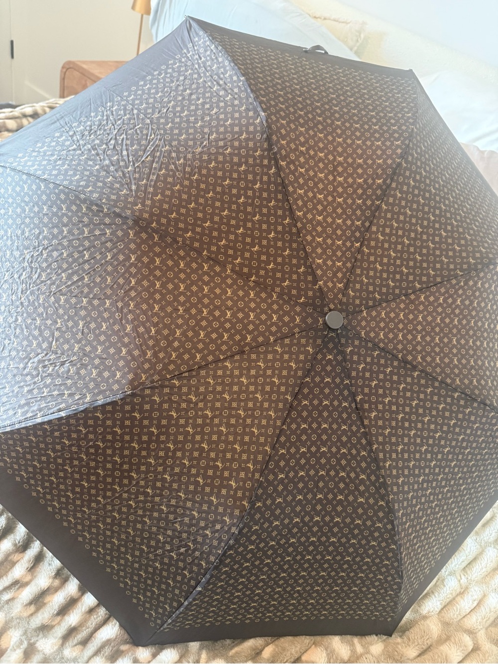 Louis Vuitton Brown Monogram Folding Umbrella